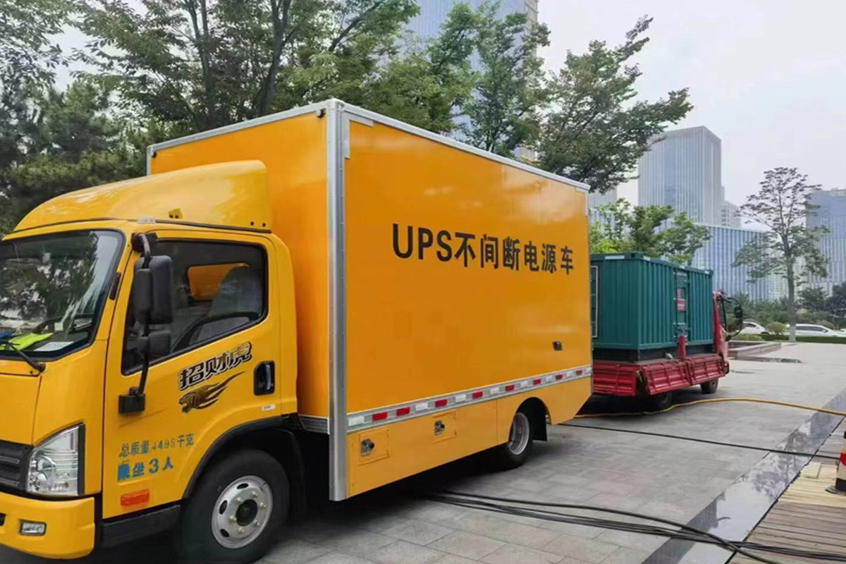 庆城发电机租赁施工现场