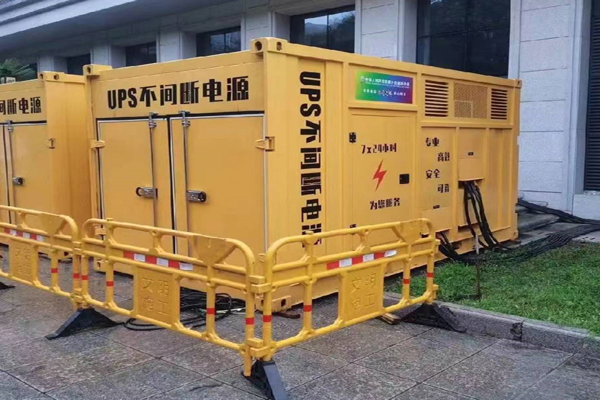 庆城发电机租赁施工现场
