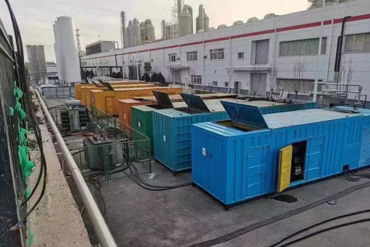 庆城发电机租赁施工现场